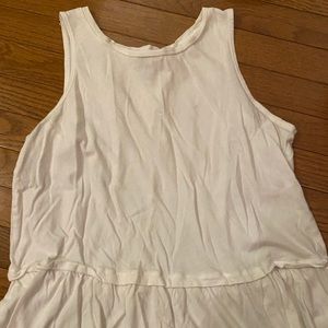 White peplum tank